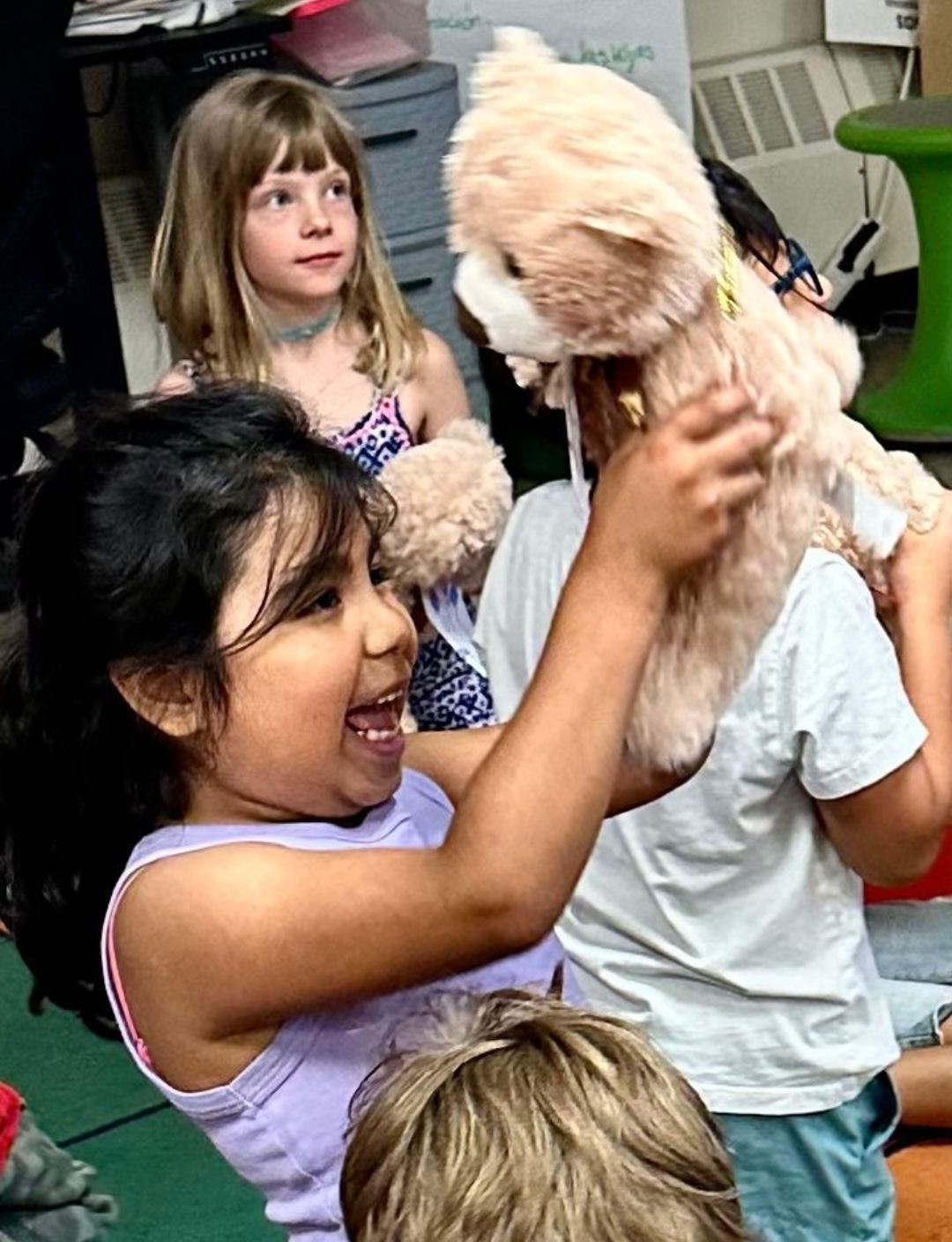 Chris in Bear costume & kids